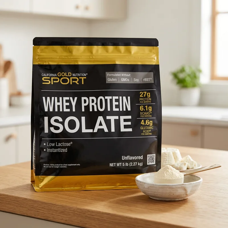 California Gold Nutrition Whey Protein Isolate Smakløs (2,27 produktbilde
