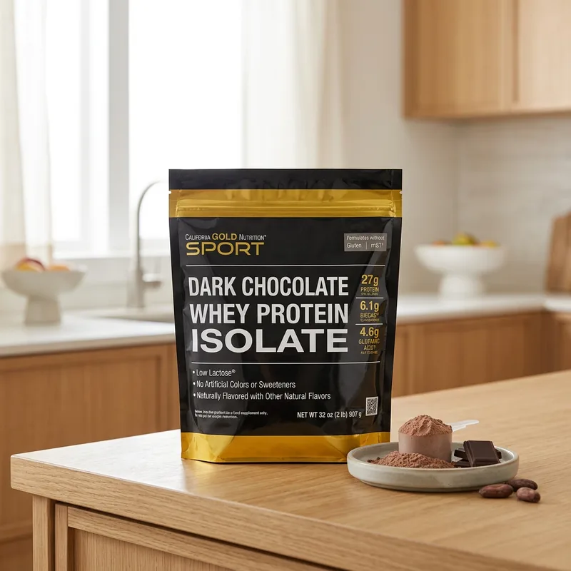 California Gold Nutrition Whey Protein Isolate Mørk Sjokolad produktbilde