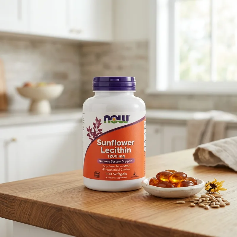 NOW Foods Solsikkelecitin, 1200 mg, 100 softgels produktbilde