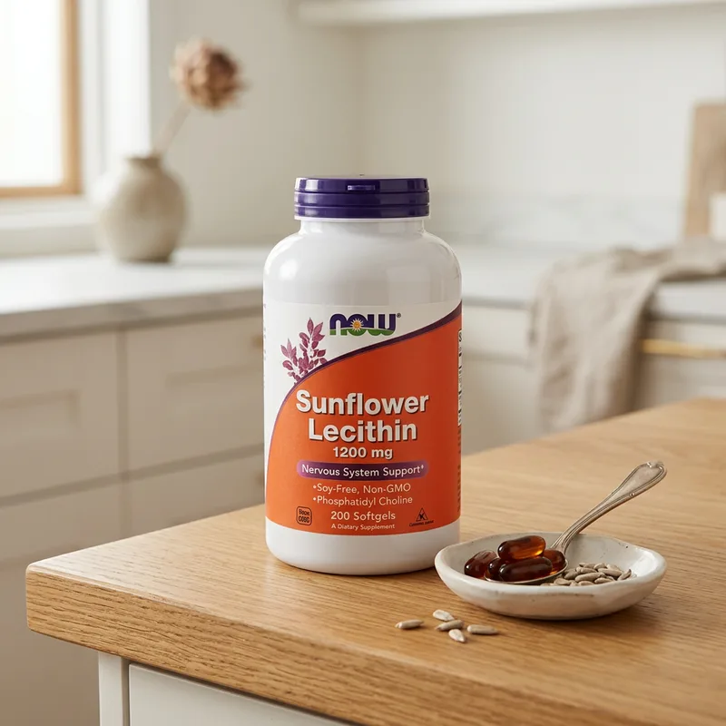 NOW Foods Solsikkelecitin, 200 kapsler produktbilde