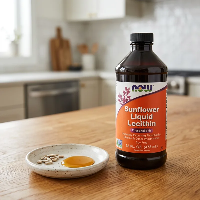 NOW Foods Solsikkelecitin, flytende, 473 ml produktbilde