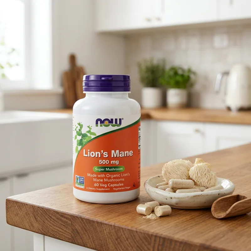 NOW Foods Lion's Mane, 500 mg, 60 kapsler produktbilde