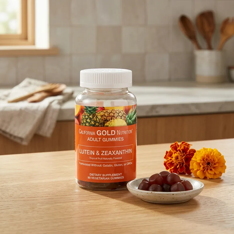 California Gold Nutrition Lutein og Zeaxantin Gummier produktbilde