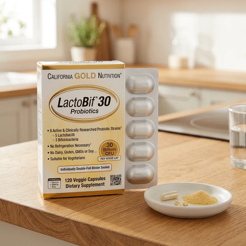 California Gold Nutrition LactoBif 30 Probiotics – 30 millia produktbilde
