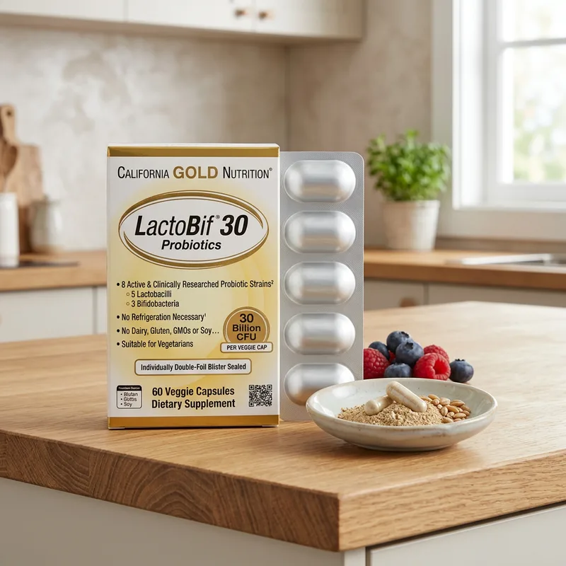 California Gold Nutrition LactoBif 30 Probiotics – 30 millia produktbilde