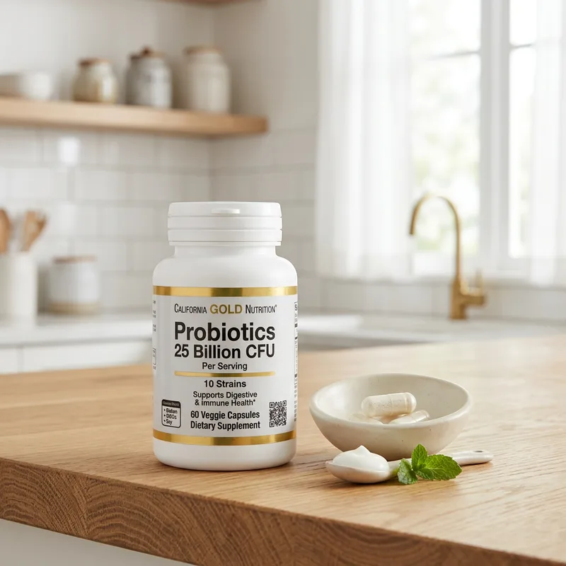 California Gold Nutrition Probiotics – 10-stammers blanding, produktbilde