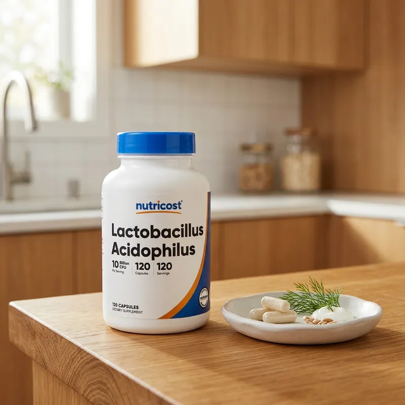 Nutricost Lactobacillus Acidophilus – 10 milliarder CFU, 120 produktbilde