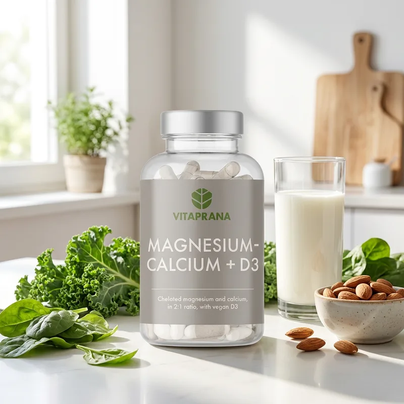 Vitaprana Magnesium-Calcium + D3 100 kapsler i hverdagsmiljø