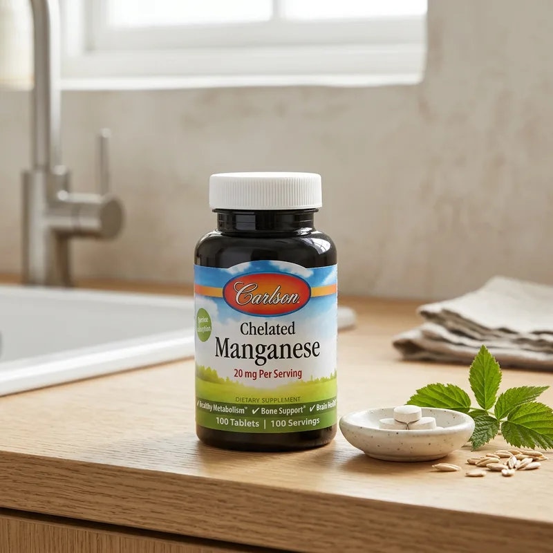 Carlson Chelated Manganese 20 mg produktbilde