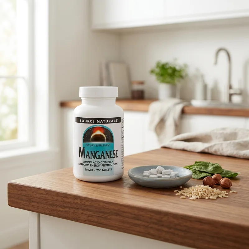 Source Naturals Manganese 10 mg produktbilde