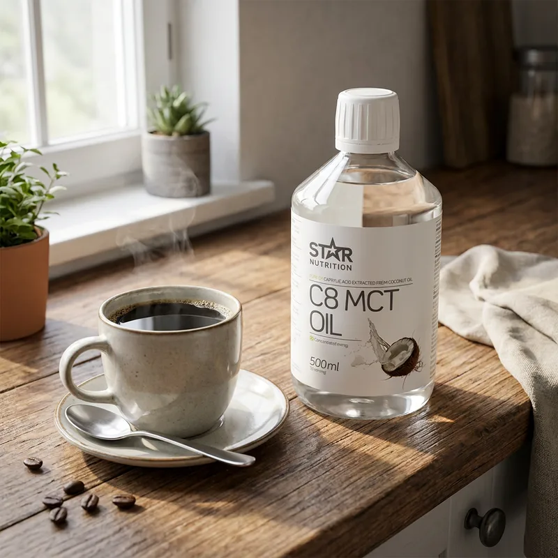 Star Nutrition C8 MCT Oil 500 ml i hverdagsmiljø