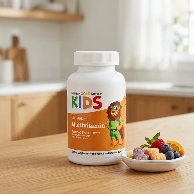 California Gold Nutrition tyggemultivitamin – 180 stk storpa produktbilde