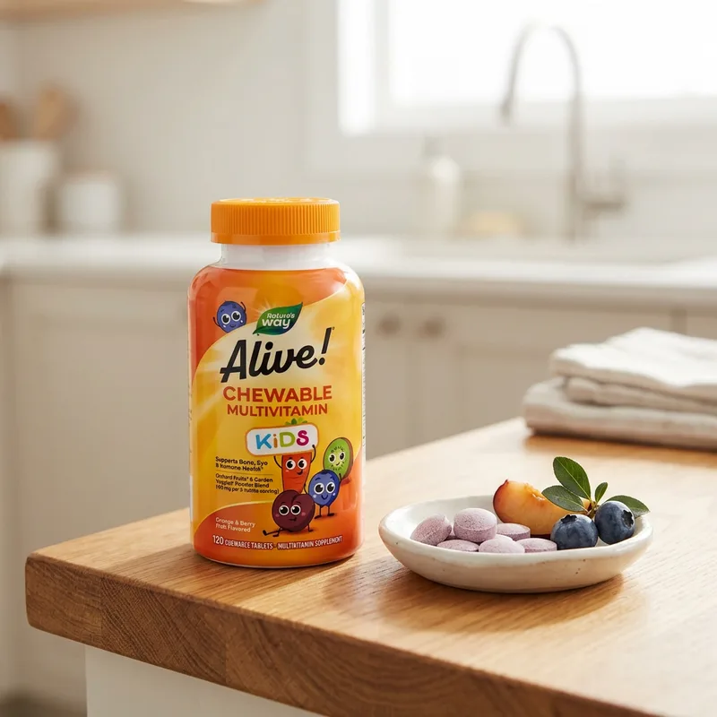 Nature's Way Alive! Kids tyggetablett – multivitamin fra 2 å produktbilde