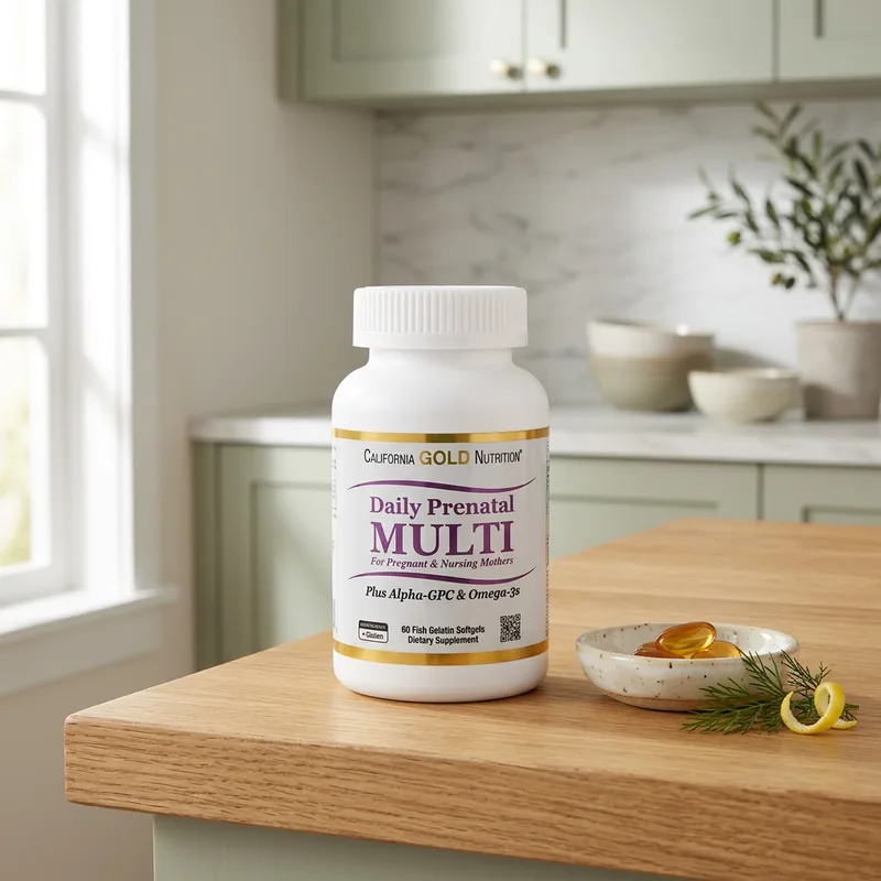 California Gold Nutrition Prenatal med Alpha-GPC og Omega-3 produktbilde