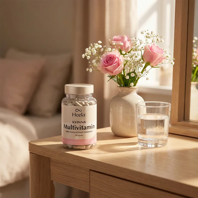 Heela Multivitamin Kvinne 90 kapsler i hverdagsmiljø