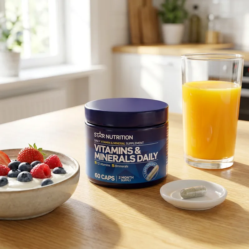 Star Nutrition Vitamins & Minerals Daily 60 kapsler i hverdagsmiljø