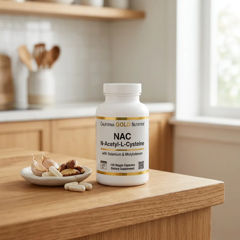 California Gold Nutrition NAC med molybden og selen produktbilde