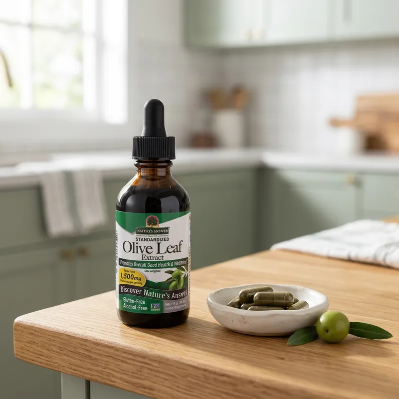 Nature's Answer Olivenbladekstrakt, alkoholfritt produktbilde