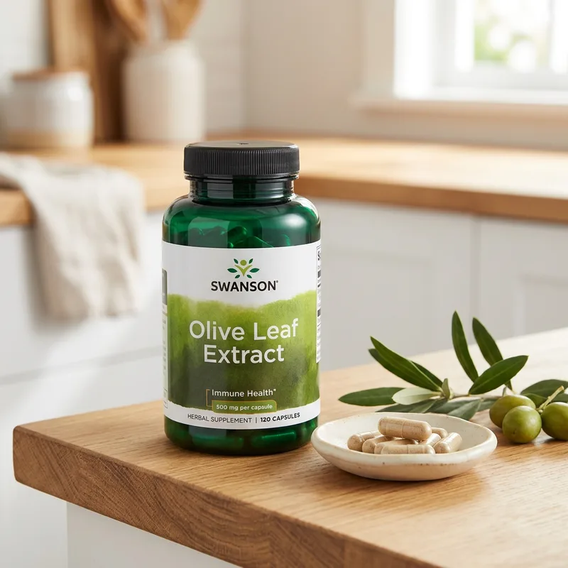 Swanson Olivenbladekstrakt 500 mg produktbilde