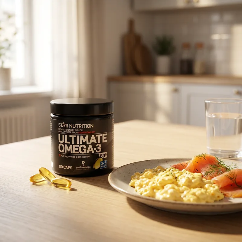 Star Nutrition Ultimate Omega-3 80% 90 kapsler i hverdagsmiljø