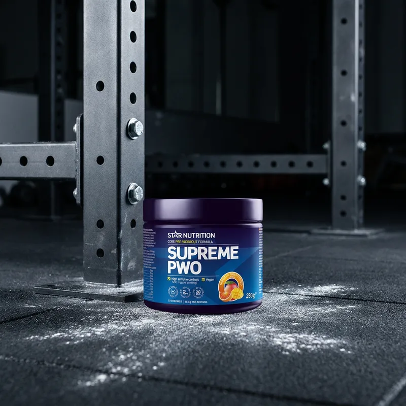 Star Nutrition Supreme PWO 250 g i hverdagsmiljø