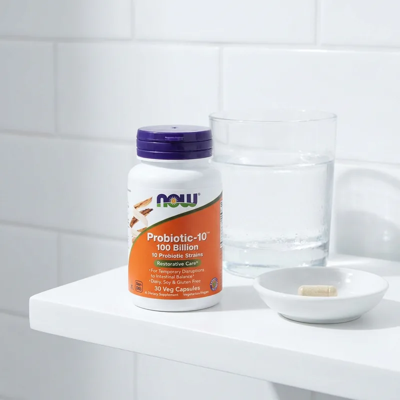 NOW Probiotic-10 100 Billion 30 kapsler i hverdagsmiljø