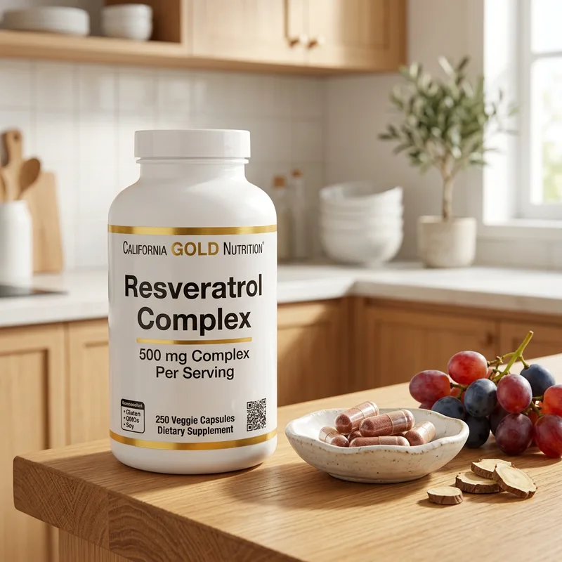 California Gold Nutrition Resveratrol Complex (250 kapsler) produktbilde