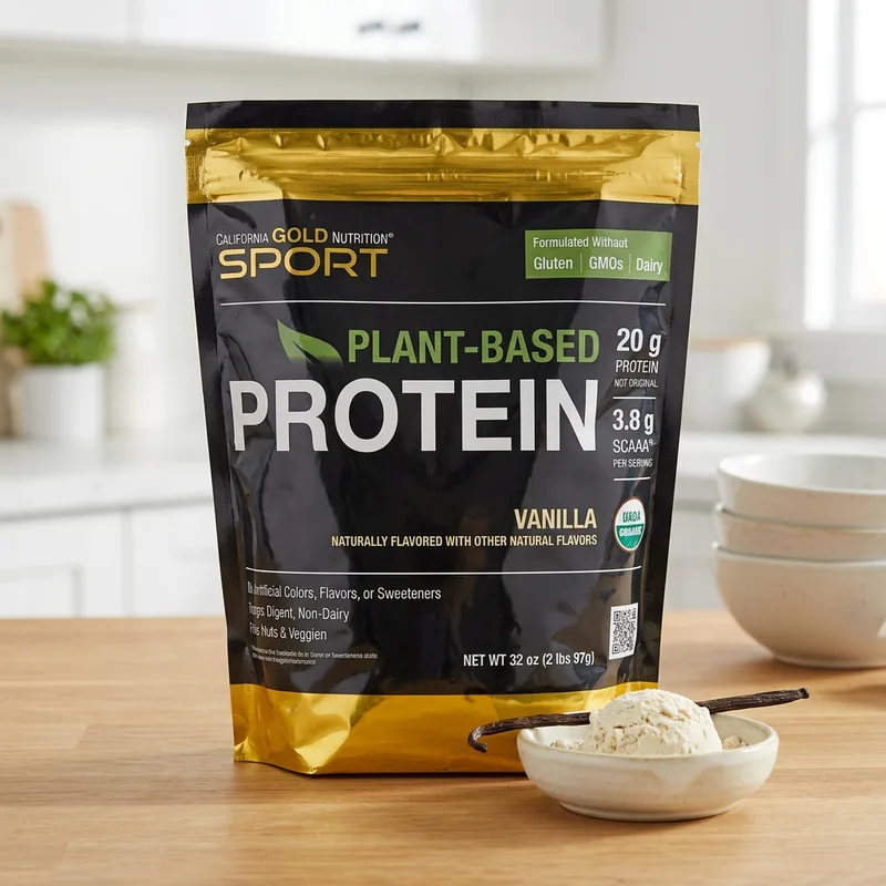 California Gold Nutrition Vegan Protein (vanilje) produktbilde