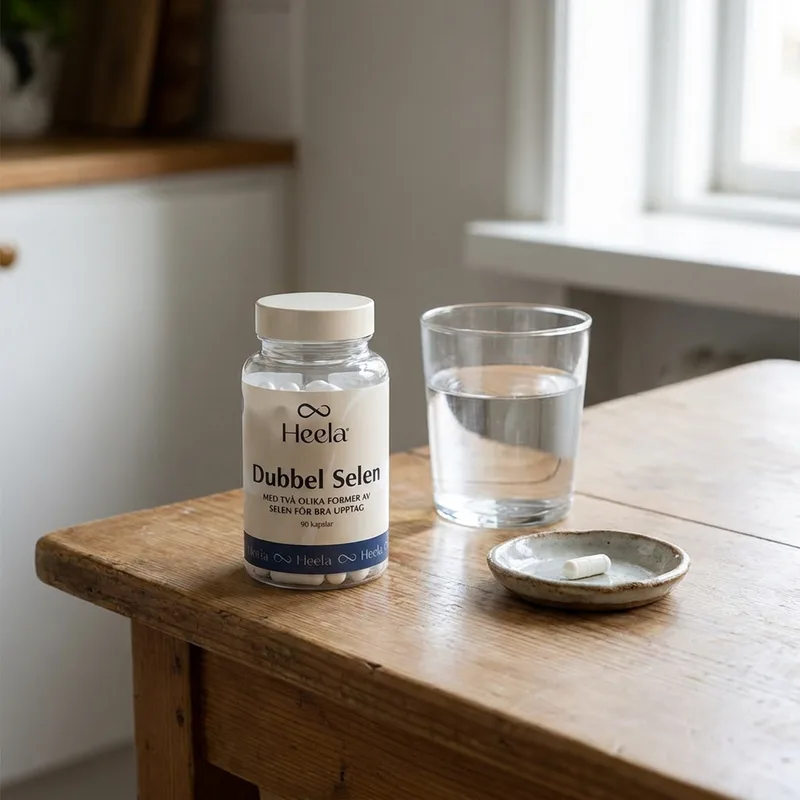 Heela Dubbel Selen 90 kapsler i hverdagsmiljø