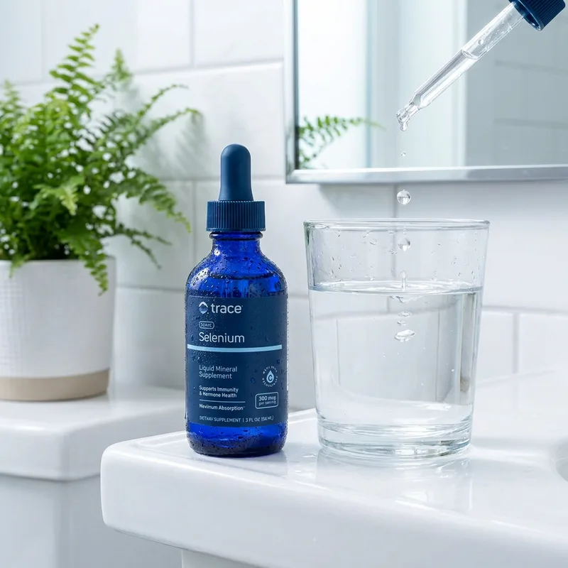 Trace Minerals Liquid Ionic Selenium 300 µg, 59 ml i hverdagsmiljø
