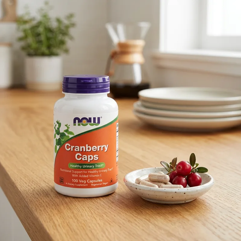 NOW Foods Tranebær Kapsler, 100 Vegetariske Kapsler produktbilde