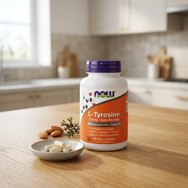NOW Foods L-Tyrosine 750 mg (Veg) produktbilde