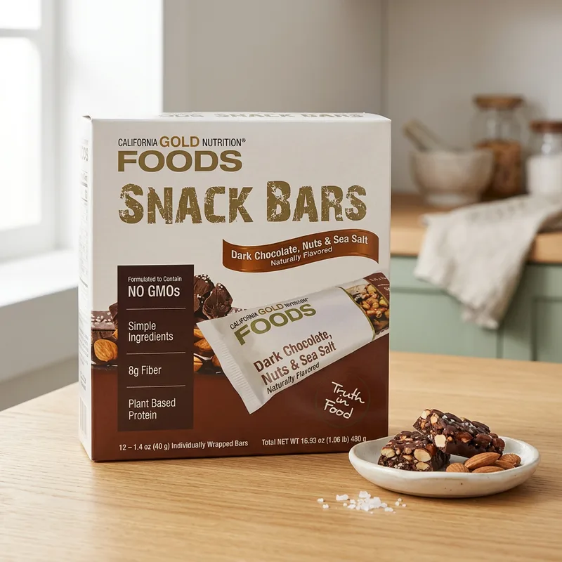 California Gold Nutrition Dark Chocolate, Nuts & Sea Salt Sn produktbilde