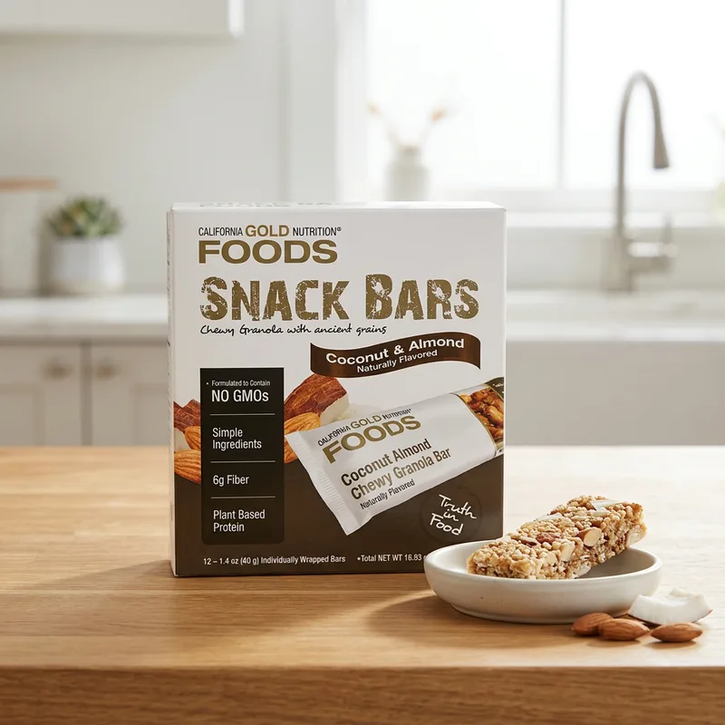 California Gold Nutrition Coconut Almond Chewy Granola Bars produktbilde