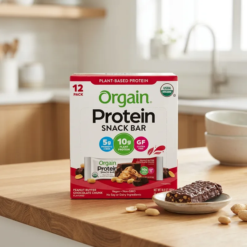 Orgain Organic Plant-Based Protein Bar – Peanut Butter Choco produktbilde