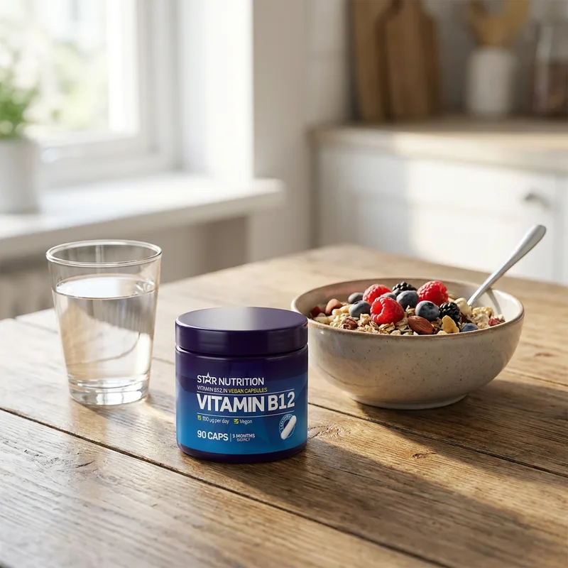 Star Nutrition Vitamin B12 90 kapsler i hverdagsmiljø