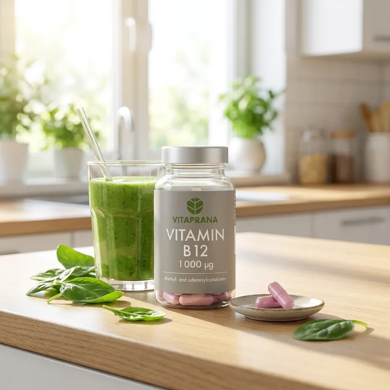 Vitaprana Vitamin B12 1000 µg 110 kapsler i hverdagsmiljø
