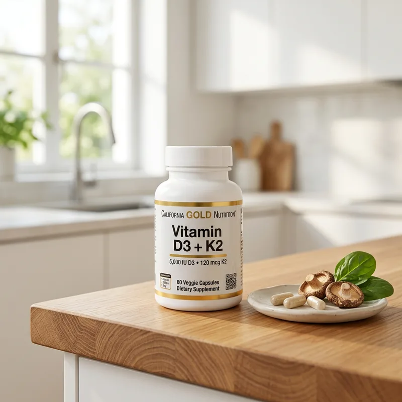 California Gold Nutrition Vitamin D3 + K2 produktbilde
