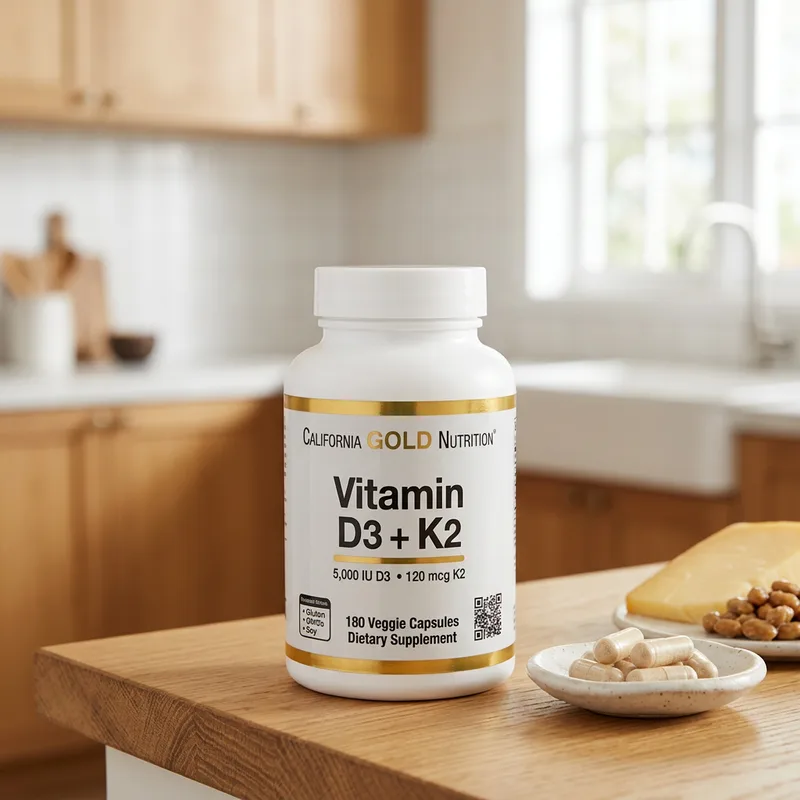 California Gold Nutrition Vitamin D3 + K2 (MK-7) produktbilde