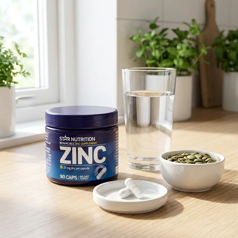 Star Nutrition Zinc 25 mg 90 kapsler i hverdagsmiljø