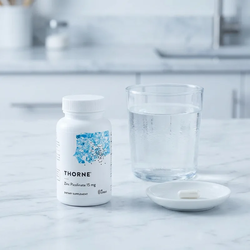 Thorne Zinc Picolinate 15 mg 60 kapsler i hverdagsmiljø
