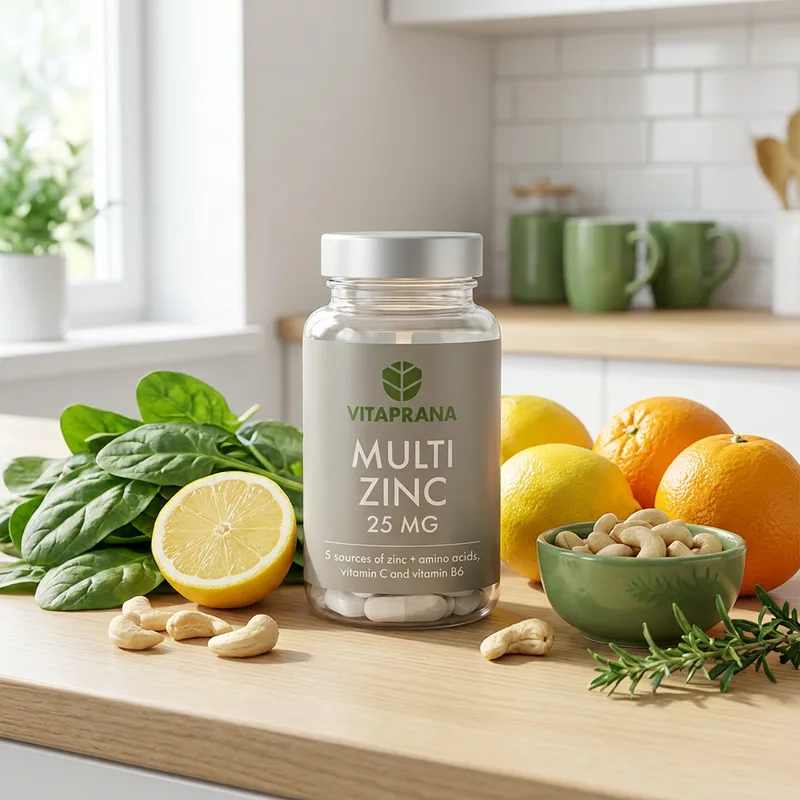 Vitaprana Multi Zinc 25 mg 110 kapsler i hverdagsmiljø