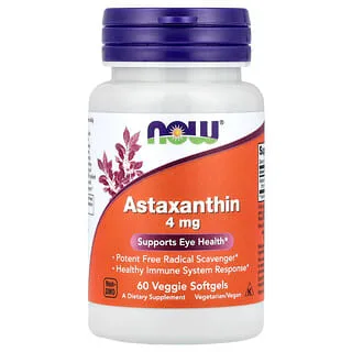 NOW Foods Astaxanthin 4 mg (60 kapsler)