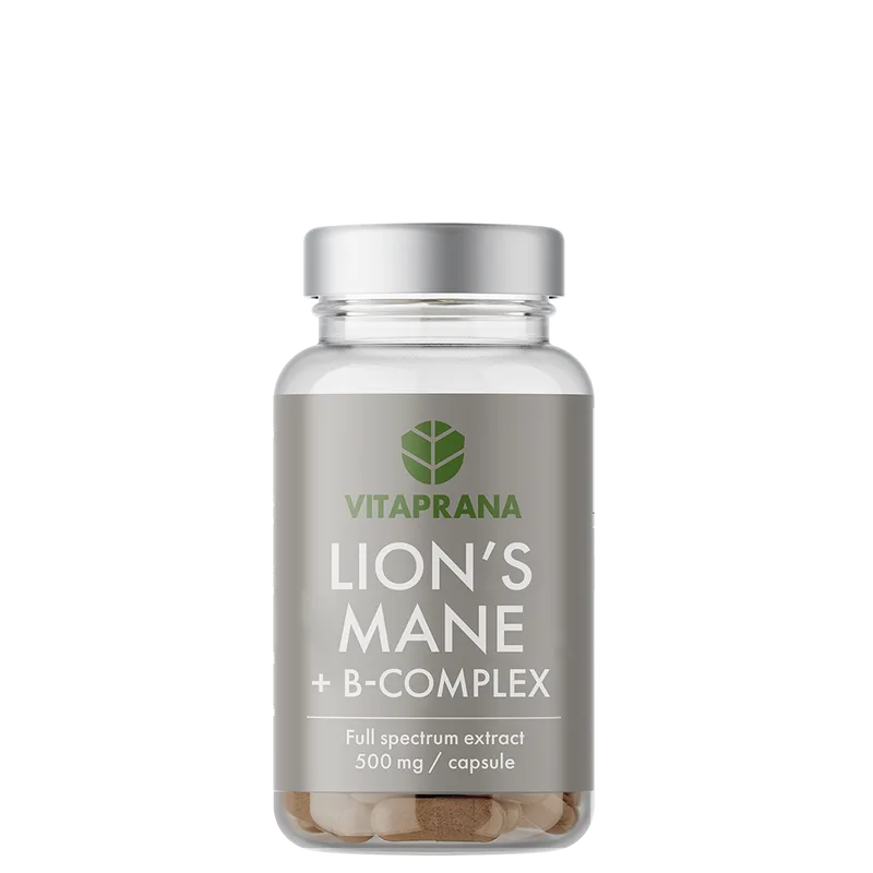 Vitaprana Lions Mane + B Complex 50 kapsler