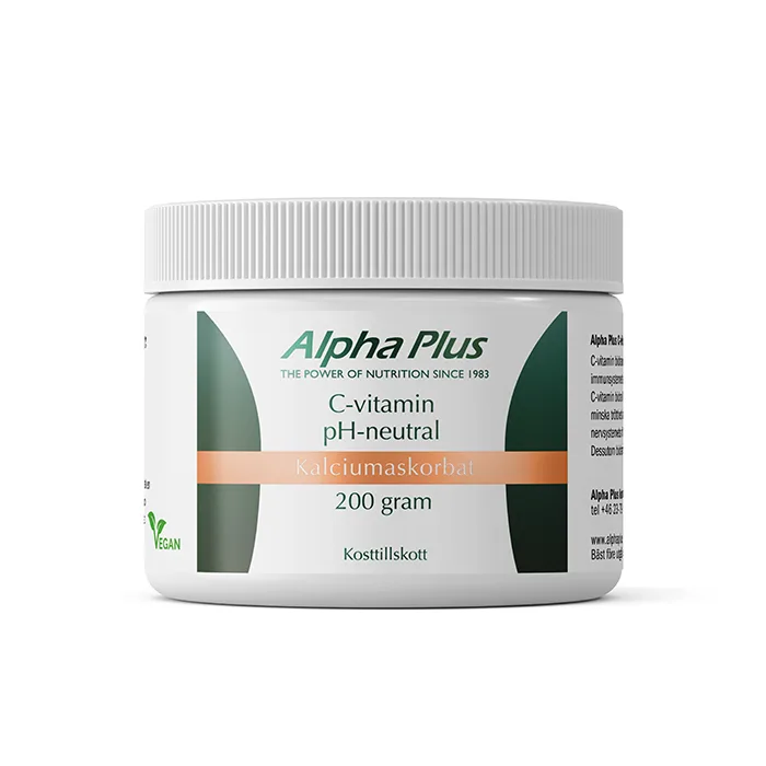 Alpha Plus C-vitamin pH-nøytral pulver 200 g