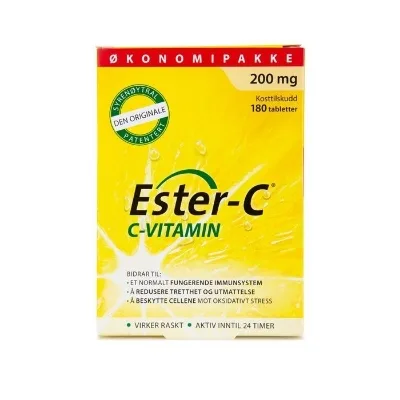 Ester-C Vitamin 200 mg 180 tabletter