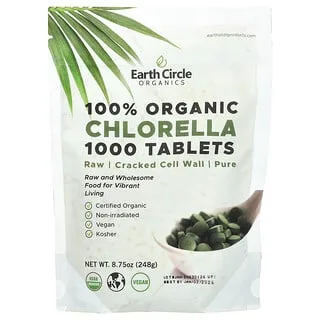 Earth Circle Organics Økologisk Chlorella 1000 tabletter