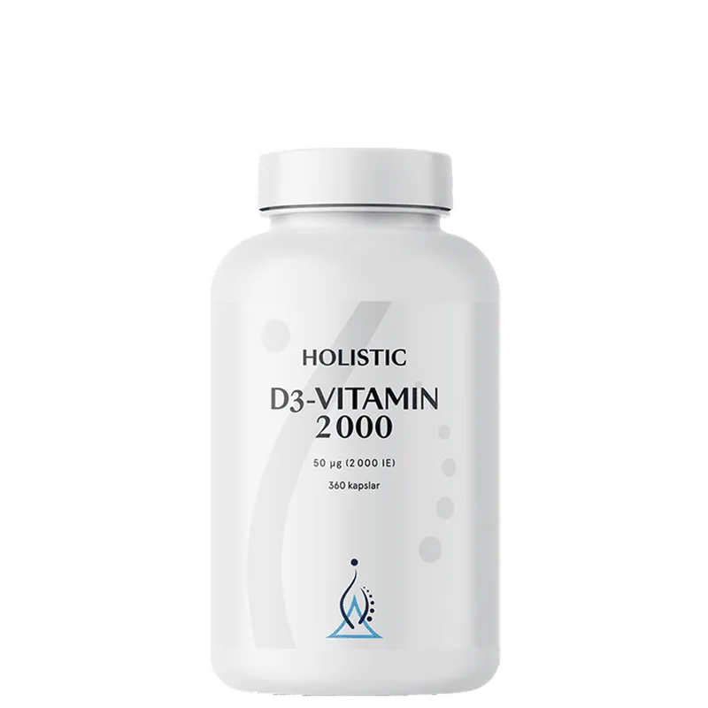 Holistic D3-vitamin 2000IE 360 kapsler