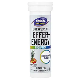 NOW Foods Effer-Energy Effervescent, Tropical Punch