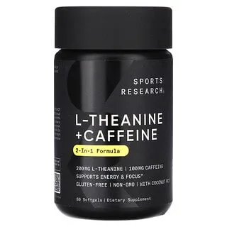 Sports Research L-Theanine & Caffeine, 2-in-1